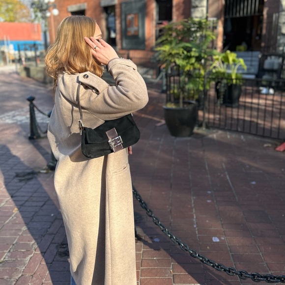 Authentic Fendi Black Suede Baguette - Picture 15 of 15